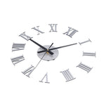 Roman Numerals Design Wall Clock Acrylic Mute Frameless DIY Wall Clock for Home Office