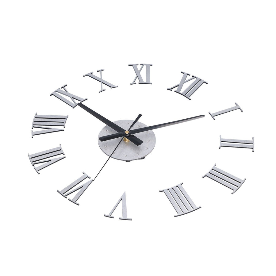 Roman Numerals Design Wall Clock Acrylic Mute Frameless DIY Wall Clock for Home Office