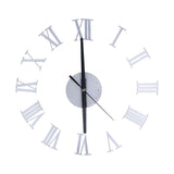 Roman Numerals Design Wall Clock Acrylic Mute Frameless DIY Wall Clock for Home Office