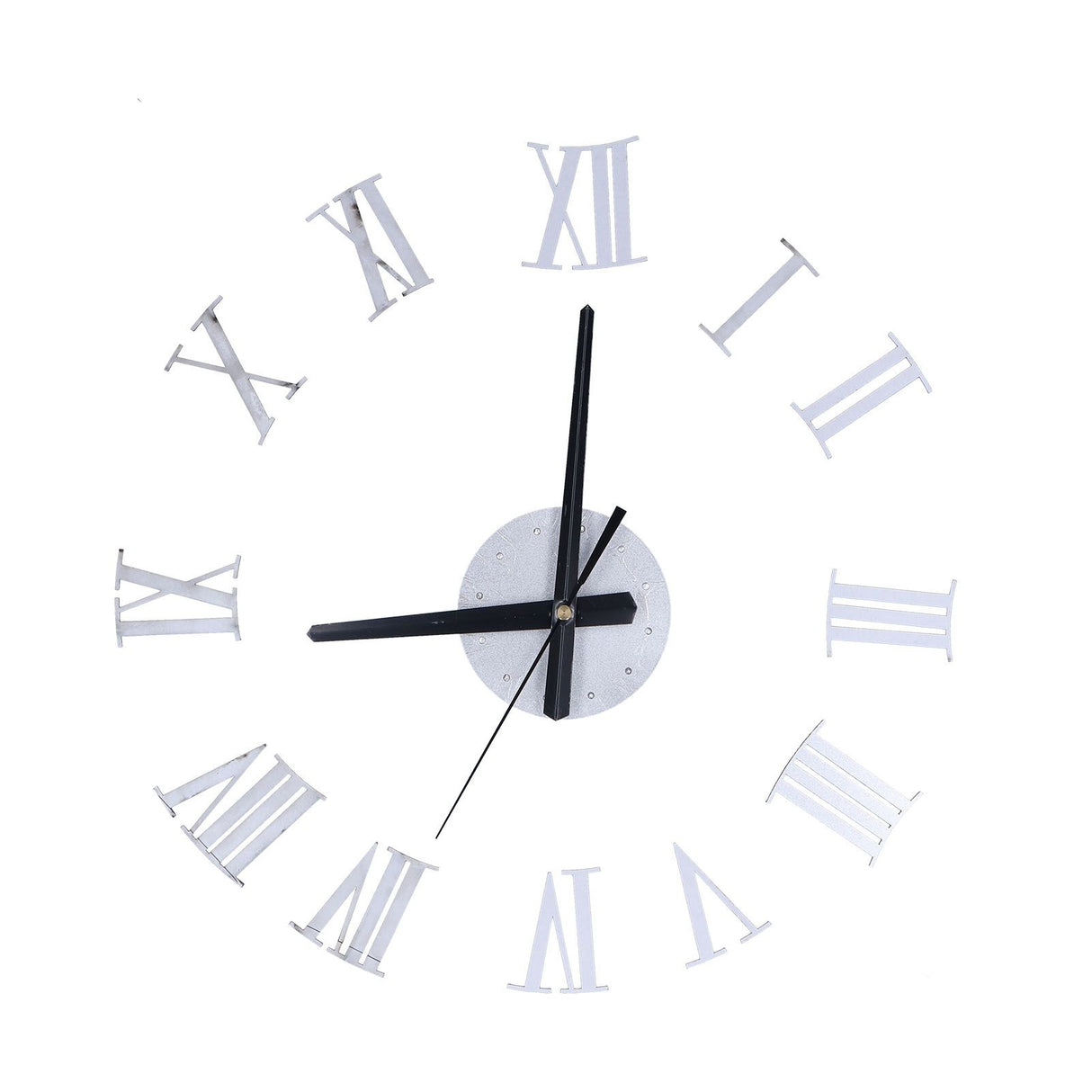 Roman Numerals Design Wall Clock Acrylic Mute Frameless DIY Wall Clock for Home Office