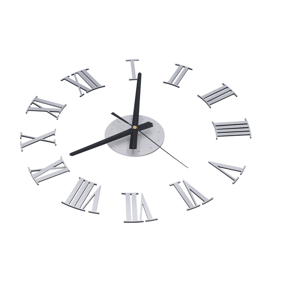 Roman Numerals Design Wall Clock Acrylic Mute Frameless DIY Wall Clock for Home Office