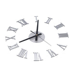 Roman Numerals Design Wall Clock Acrylic Mute Frameless DIY Wall Clock for Home Office - Extra Image