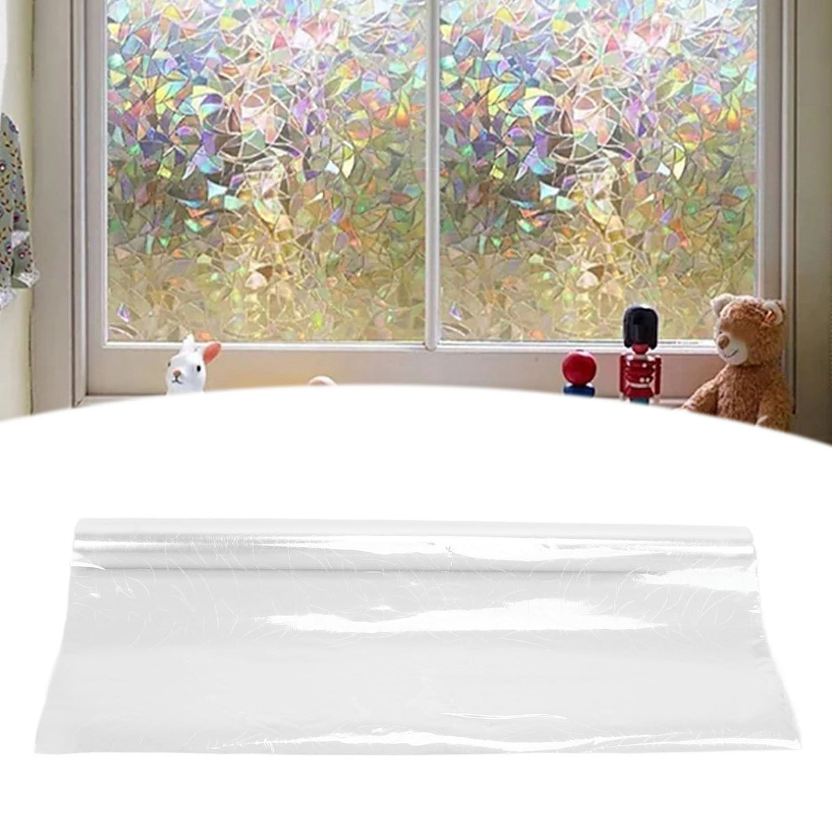 Window Glass Film Translucent Stylish Window Decorative Sticker for Bedrooms Living Room