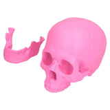 Resin Halloween Skull Decor Festival Home Props Fake Whole Person Skull Ornaments Pink - 45-Degree Angle