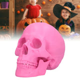 Resin Halloween Skull Decor Festival Home Props Fake Whole Person Skull Ornaments Pink - Extra Image