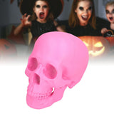 Resin Halloween Skull Decor Festival Home Props Fake Whole Person Skull Ornaments Pink - Extra Image