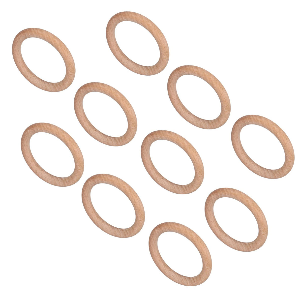 10pcs Wooden Rings Unfinished DIY Natural Wood Circles for Craft Jewelry Making Baby Teething6cm