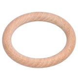 10pcs Wooden Rings Unfinished DIY Natural Wood Circles for Craft Jewelry Making Baby Teething6cm - Extra Image