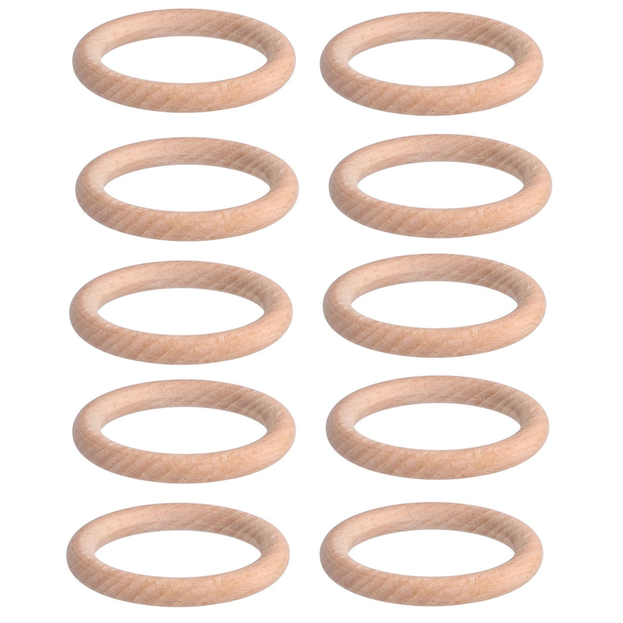 10pcs Wooden Rings Unfinished DIY Natural Wood Circles for Craft Jewelry Making Baby Teething7cm