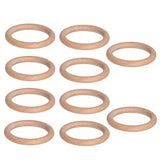 10pcs Wooden Rings Unfinished DIY Natural Wood Circles for Craft Jewelry Making Baby Teething8cm - Front View
