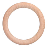 10pcs Wooden Rings Unfinished DIY Natural Wood Circles for Craft Jewelry Making Baby Teething8cm