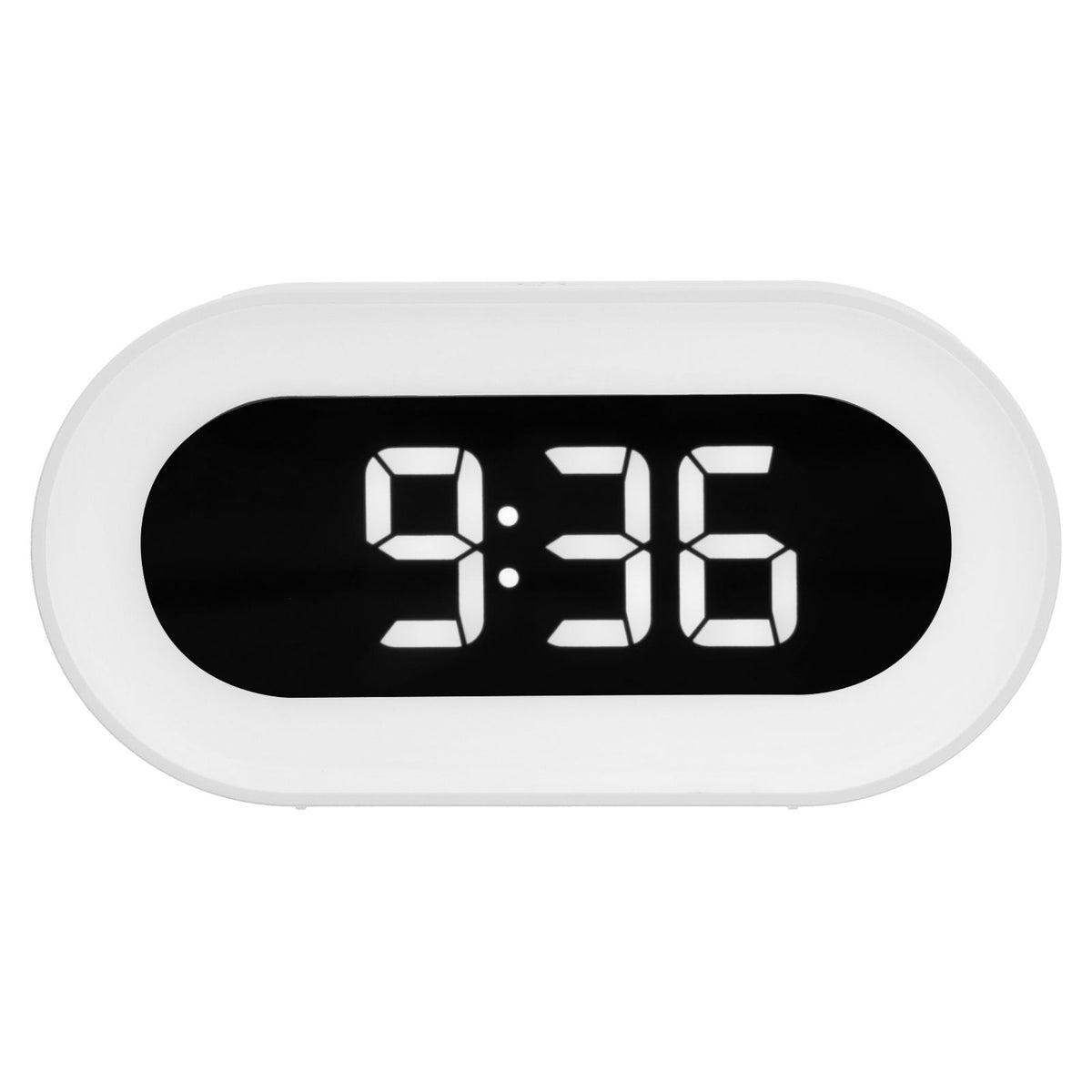 Night Light Alarm Clock LED Digital Display Music Alarm Clock Perpetual Calendar Clock with Memory FunctionWhite