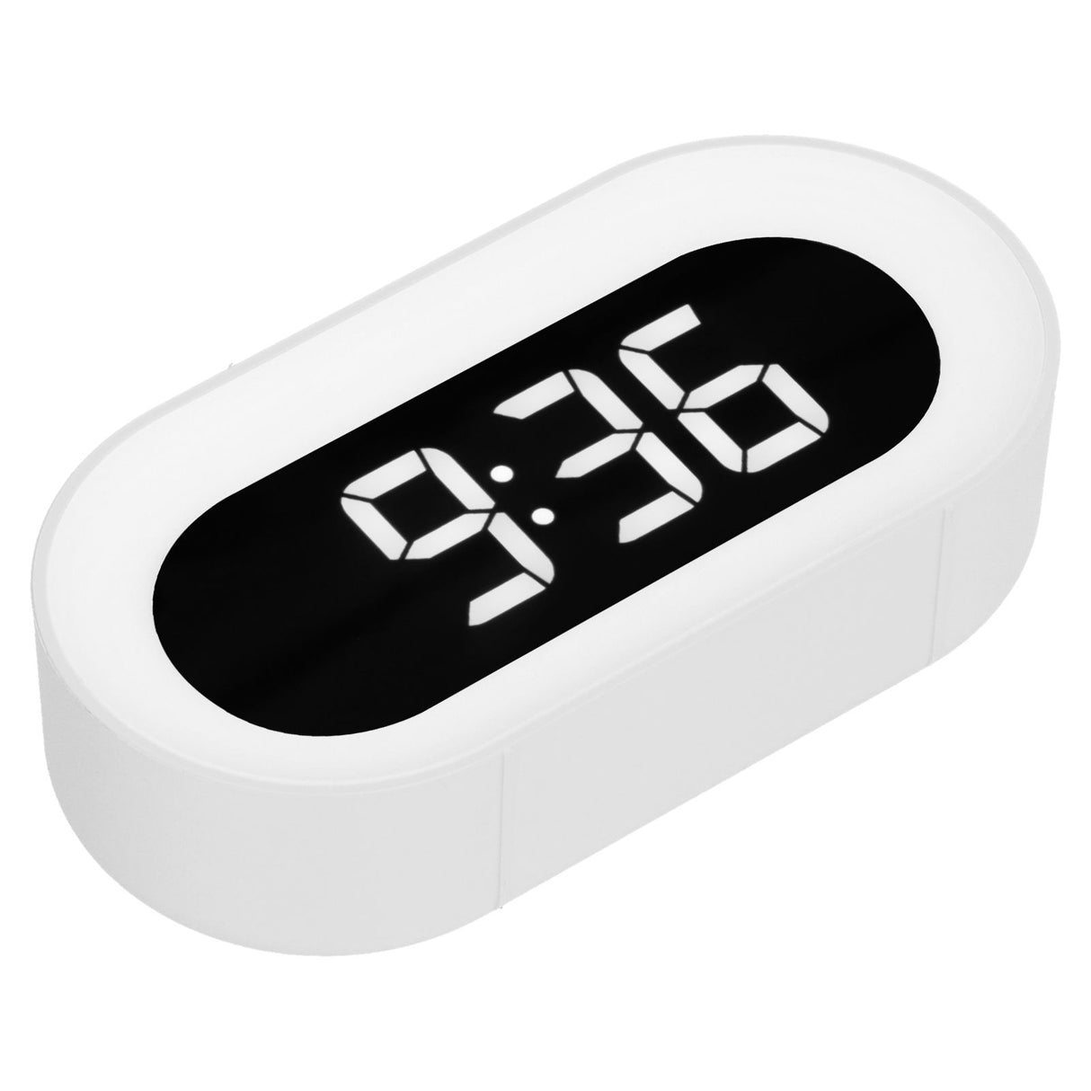 Night Light Alarm Clock LED Digital Display Music Alarm Clock Perpetual Calendar Clock with Memory FunctionWhite