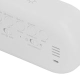 Night Light Alarm Clock LED Digital Display Music Alarm Clock Perpetual Calendar Clock with Memory FunctionWhite