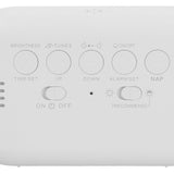Night Light Alarm Clock LED Digital Display Music Alarm Clock Perpetual Calendar Clock with Memory FunctionWhite