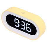 Night Light Alarm Clock LED Digital Display Music Alarm Clock Perpetual Calendar Clock with Memory FunctionYellow - 45-Degree Angle