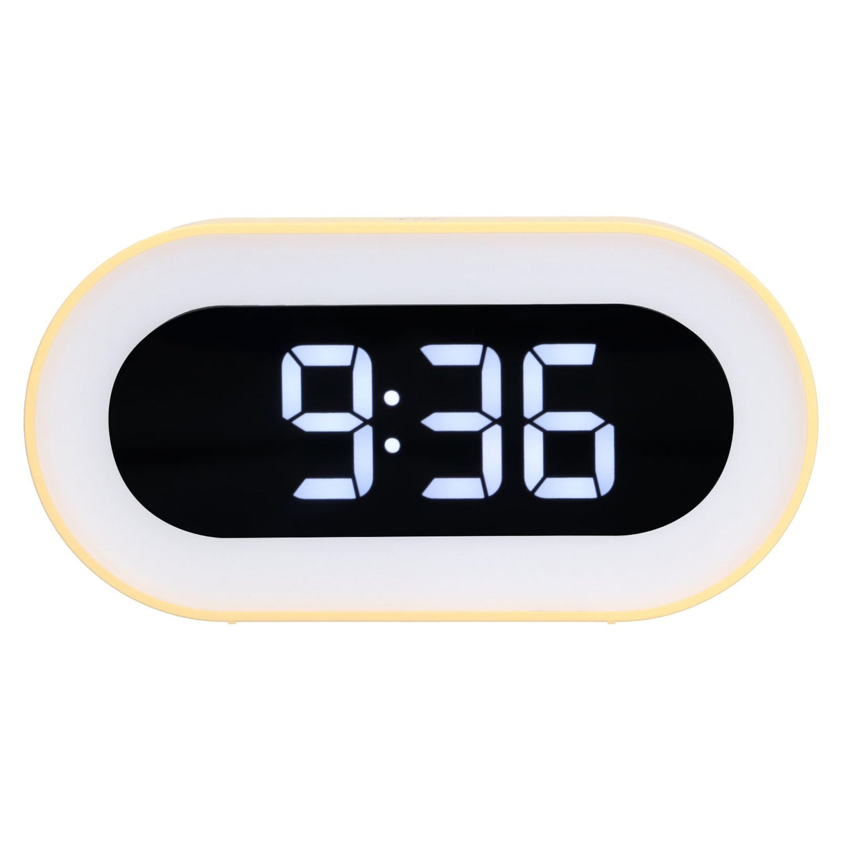 Night Light Alarm Clock LED Digital Display Music Alarm Clock Perpetual Calendar Clock with Memory FunctionYellow