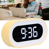 Night Light Alarm Clock LED Digital Display Music Alarm Clock Perpetual Calendar Clock with Memory FunctionYellow - Extra Image