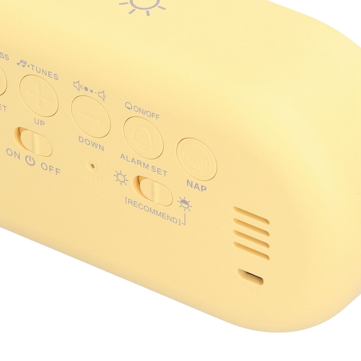 Night Light Alarm Clock LED Digital Display Music Alarm Clock Perpetual Calendar Clock with Memory FunctionYellow