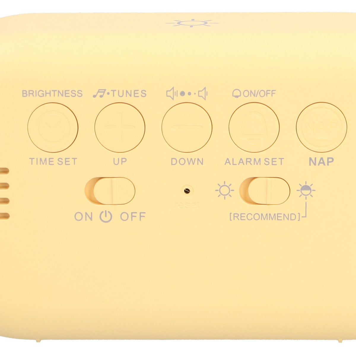 Night Light Alarm Clock LED Digital Display Music Alarm Clock Perpetual Calendar Clock with Memory FunctionYellow