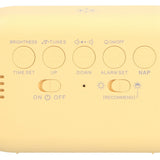 Night Light Alarm Clock LED Digital Display Music Alarm Clock Perpetual Calendar Clock with Memory FunctionYellow