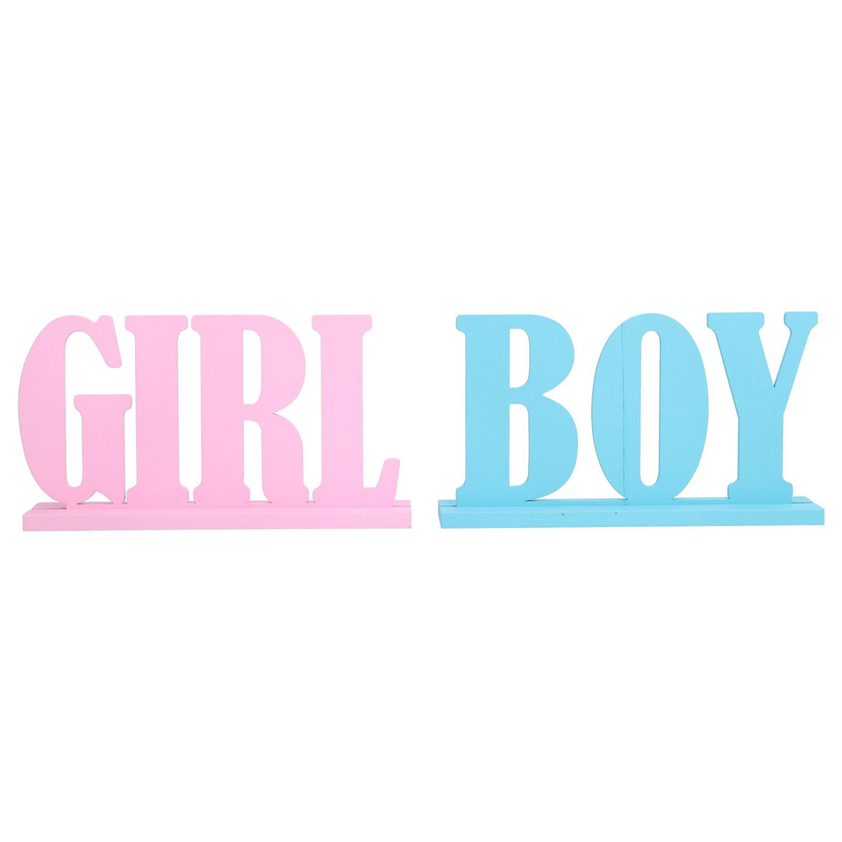 Gender Reveal Table Decorations Wooden Boy Girl Wood Signs for Baby Shower Gender Reveal Party Supplies