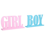 Gender Reveal Table Decorations Wooden Boy Girl Wood Signs for Baby Shower Gender Reveal Party Supplies