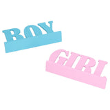 Gender Reveal Table Decorations Wooden Boy Girl Wood Signs for Baby Shower Gender Reveal Party Supplies - Extra Image