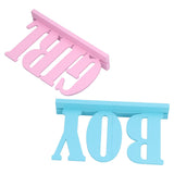 Gender Reveal Table Decorations Wooden Boy Girl Wood Signs for Baby Shower Gender Reveal Party Supplies - Extra Image