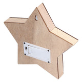 Wooden Star Shaped Ornament Christmas Decoration Ornaments Crafts with LED Light for Dining Table - Extra Image