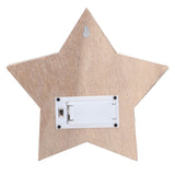 Wooden Star Shaped Ornament Christmas Decoration Ornaments Crafts with LED Light for Dining Table - Extra Image