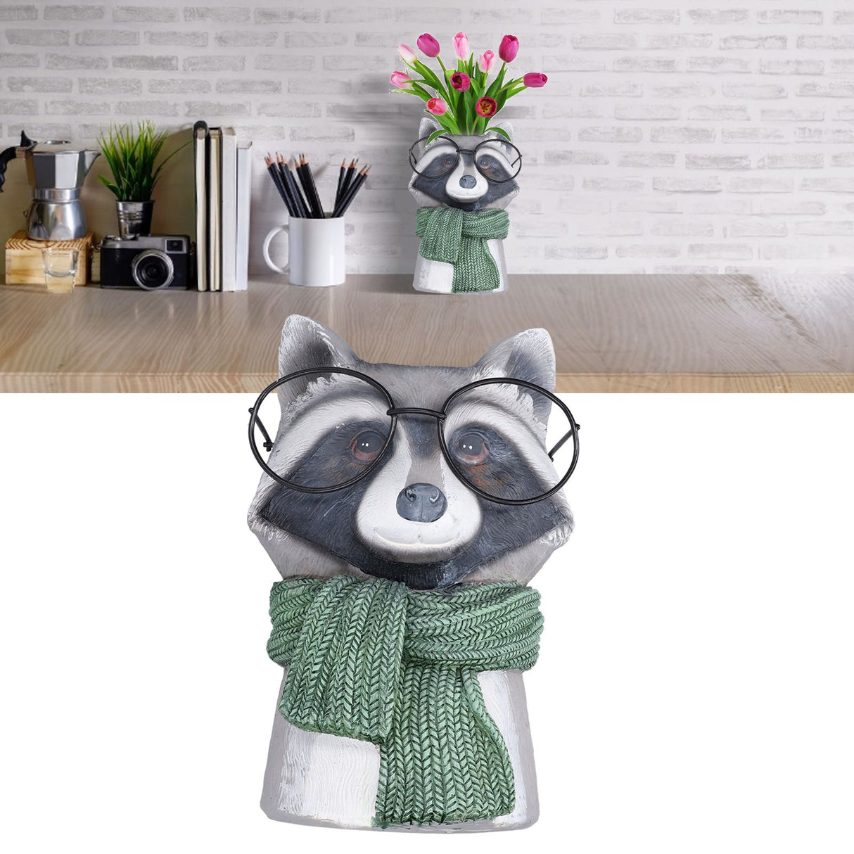 Animal Vase Decoration Innovative Resin Vase Ornament for Gardening Home Office BedroomF668983