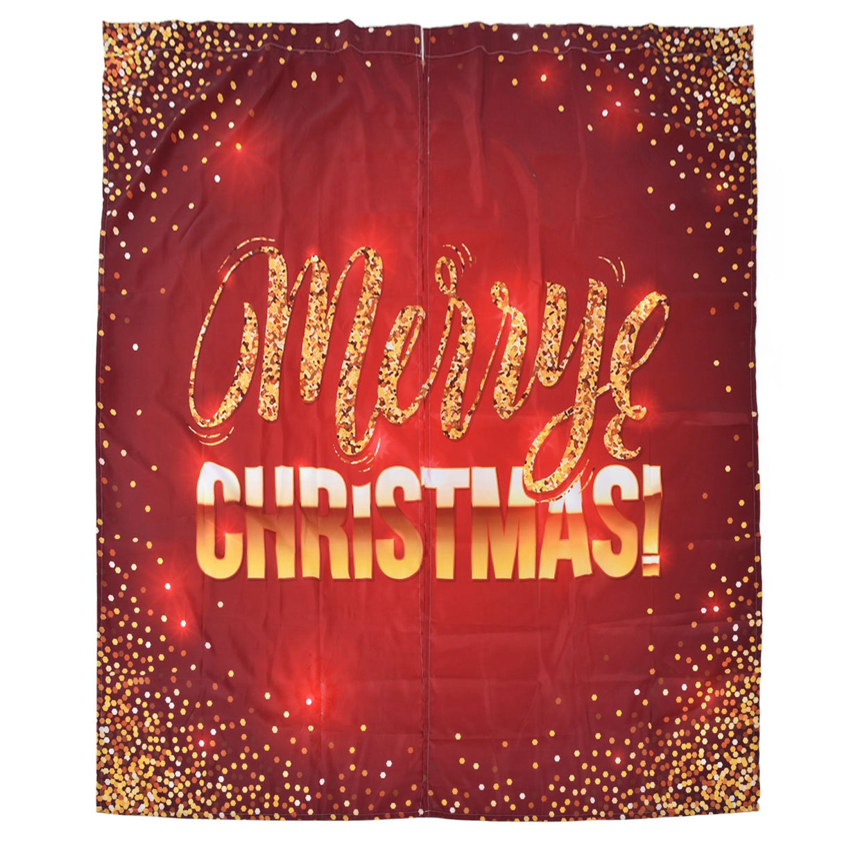 Christmas Curtain Polyester Fiber 3D Digital Printing Merry Christmas Custome Curtain for Outdoor Porch Balcony150x166cm Christmas 5