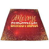 Christmas Curtain Polyester Fiber 3D Digital Printing Merry Christmas Custome Curtain for Outdoor Porch Balcony150x166cm Christmas 5 - Rear View