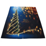 Christmas Curtain 3D Digital Printing Merry Christmas Outdoor Curtain for Outdoor Porch Balcony Christmas Decoration170x200cm Christmas 10 - Side View