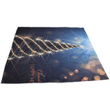 Christmas Curtain 3D Digital Printing Merry Christmas Outdoor Curtain for Outdoor Porch Balcony Christmas Decoration170x200cm Christmas 15 - Side View