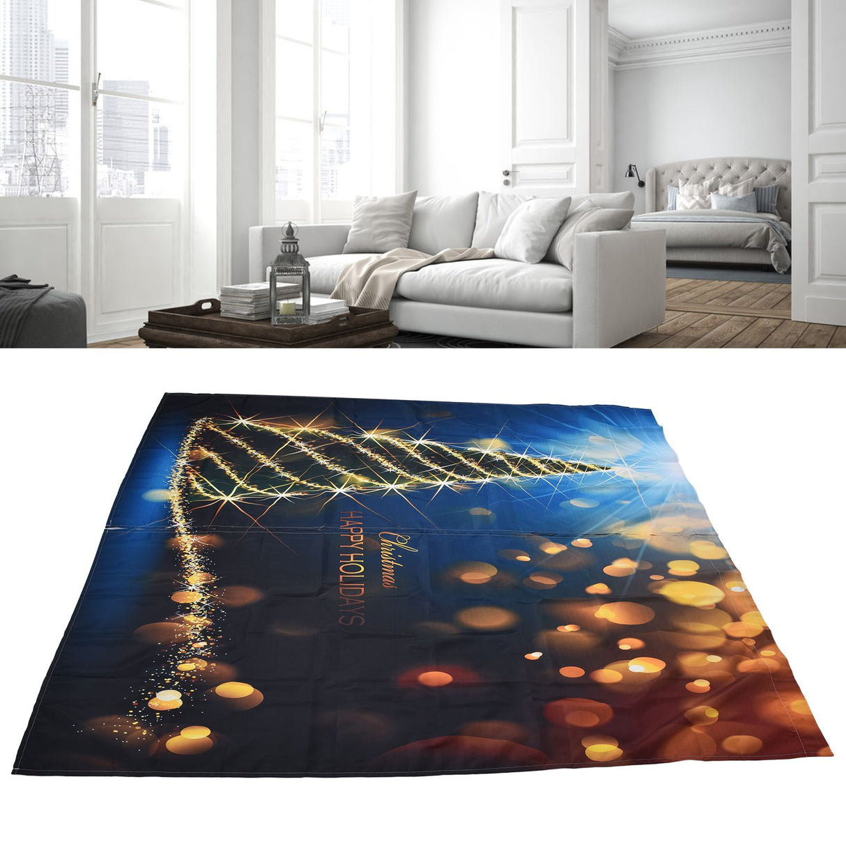 Christmas Curtain 3D Digital Printing Merry Christmas Outdoor Curtain for Outdoor Porch Balcony Christmas Decoration170x200cm Christmas 15