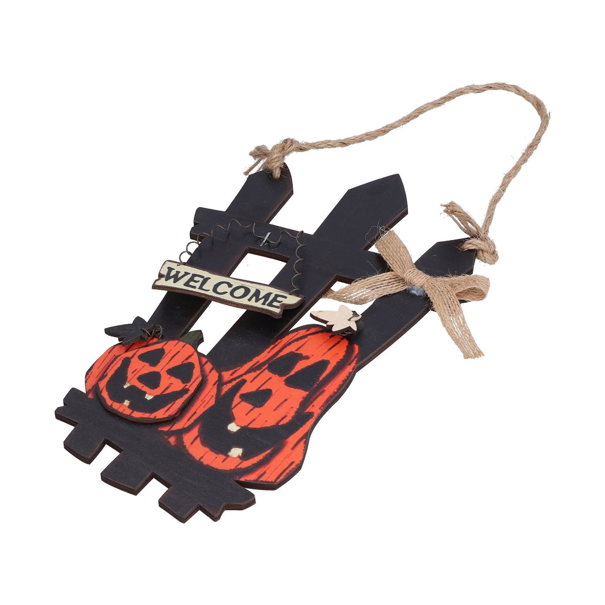 Ghost Festival Welcome Sign Wooden Lightweight Convenient Welcome Pendants for Halloween Decorations