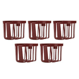 5pcs Hollow Tissue Box Holder Wall Mounted Adhesive Hanging Tissue Roll for Bathroom KitchenBrown - 45-Degree Angle