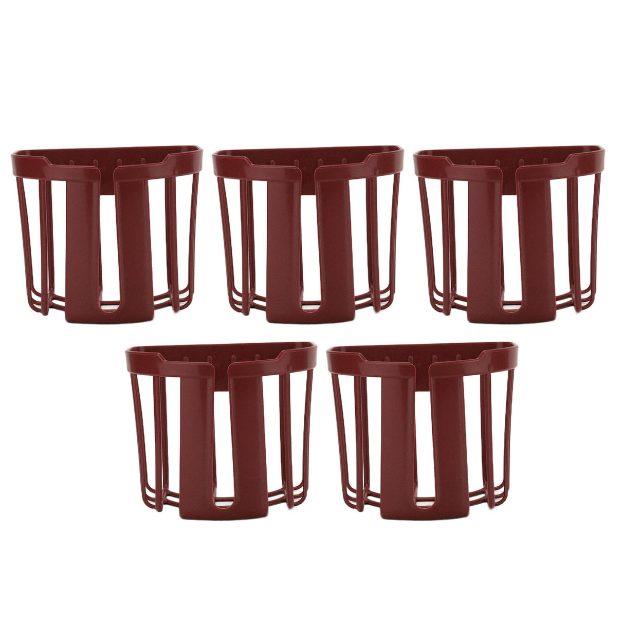 5pcs Hollow Tissue Box Holder Wall Mounted Adhesive Hanging Tissue Roll for Bathroom KitchenBrown