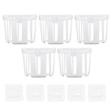 5pcs Hollow Tissue Box Holder Wall Mounted Adhesive Hanging Tissue Roll for Bathroom KitchenWhite