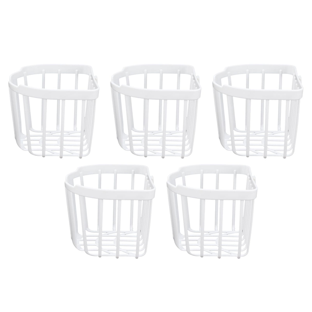 5pcs Hollow Tissue Box Holder Wall Mounted Adhesive Hanging Tissue Roll for Bathroom KitchenWhite