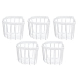 5pcs Hollow Tissue Box Holder Wall Mounted Adhesive Hanging Tissue Roll for Bathroom KitchenWhite