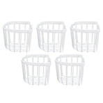 5pcs Hollow Tissue Box Holder Wall Mounted Adhesive Hanging Tissue Roll for Bathroom KitchenWhite