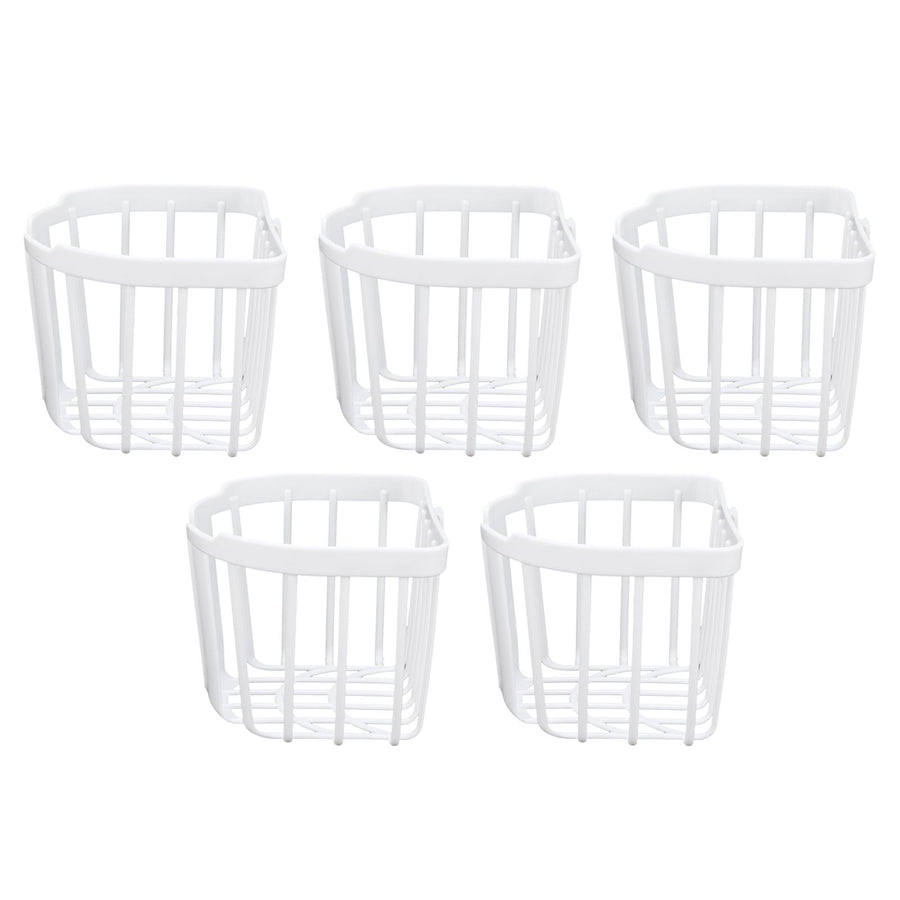 5pcs Hollow Tissue Box Holder Wall Mounted Adhesive Hanging Tissue Roll for Bathroom KitchenWhite
