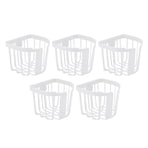5pcs Hollow Tissue Box Holder Wall Mounted Adhesive Hanging Tissue Roll for Bathroom KitchenWhite