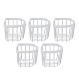 5pcs Hollow Tissue Box Holder Wall Mounted Adhesive Hanging Tissue Roll for Bathroom KitchenWhite