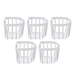 5pcs Hollow Tissue Box Holder Wall Mounted Adhesive Hanging Tissue Roll for Bathroom KitchenWhite
