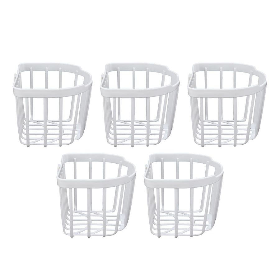 5pcs Hollow Tissue Box Holder Wall Mounted Adhesive Hanging Tissue Roll for Bathroom KitchenWhite