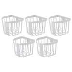 5pcs Hollow Tissue Box Holder Wall Mounted Adhesive Hanging Tissue Roll for Bathroom KitchenWhite